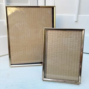 Vintage Gold Metal Picture Photo Art Frame Tabletop Wall 8x10 5x7